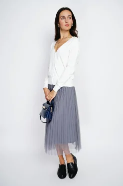 Assuili Gilets Et Cardigans|Cardigan en Cachemire mélangé col V naturel