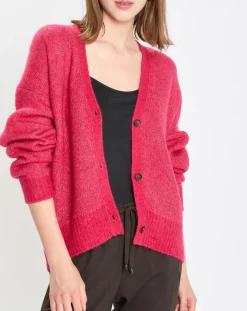 Marc O'Polo Gilets Et Cardigans|Cardigan en Laine & Alpaga mélangés framboise