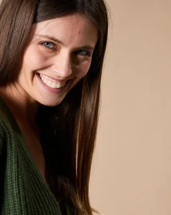 Oscar et Louise Gilets Et Cardigans|Cardigan en Laine & Cachemire mélangés Noémie kaki