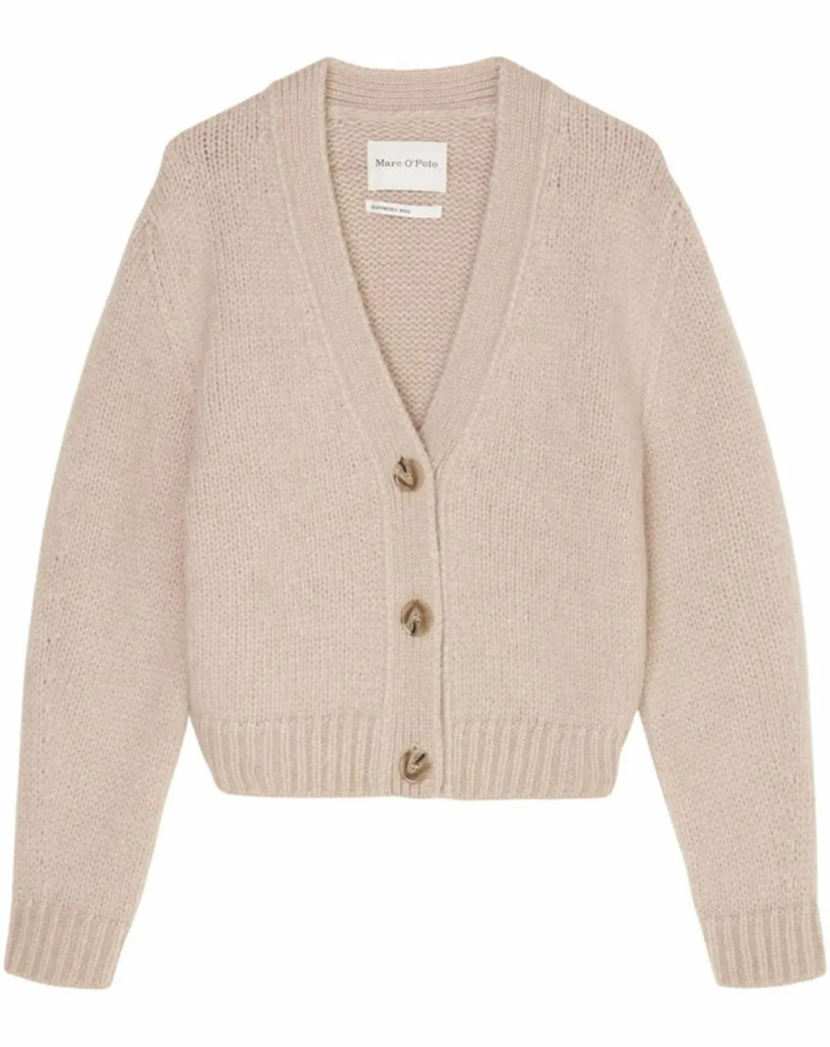 Marc O'Polo Gilets Et Cardigans|Cardigan en Laine mélangée beige