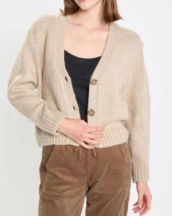 Marc O'Polo Gilets Et Cardigans|Cardigan en Laine mélangée beige