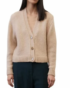 Marc O'Polo Gilets Et Cardigans|Cardigan en Laine mélangée beige