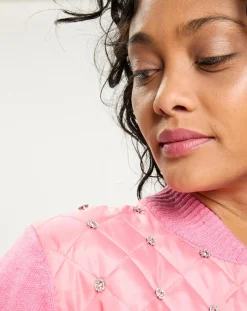 Manoush Gilets Et Cardigans|Cardigan en Laine mélangée Nuage rose