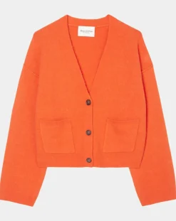 Marc O'Polo Gilets Et Cardigans|Cardigan en Laine mélangée orange