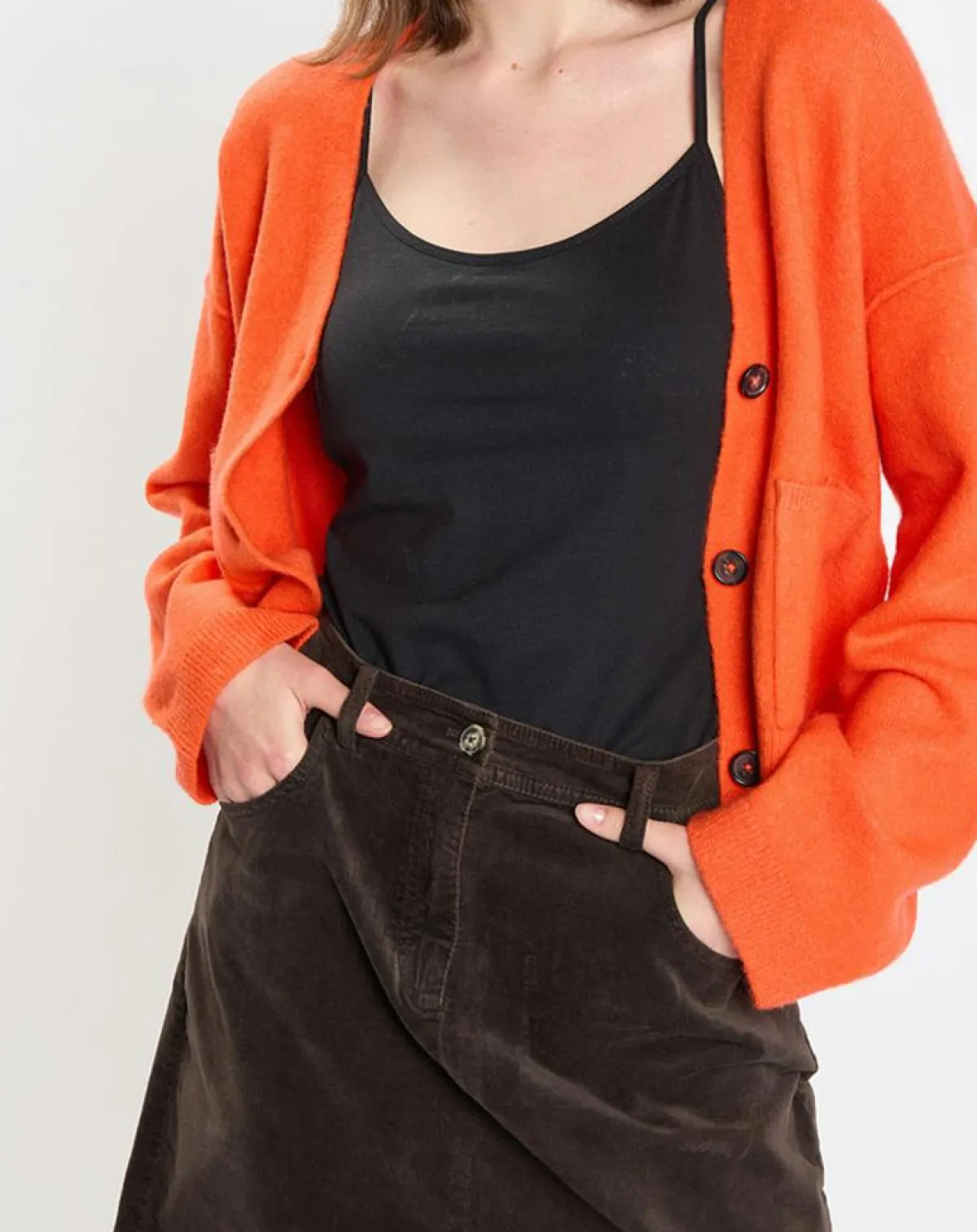 Marc O'Polo Gilets Et Cardigans|Cardigan en Laine mélangée orange