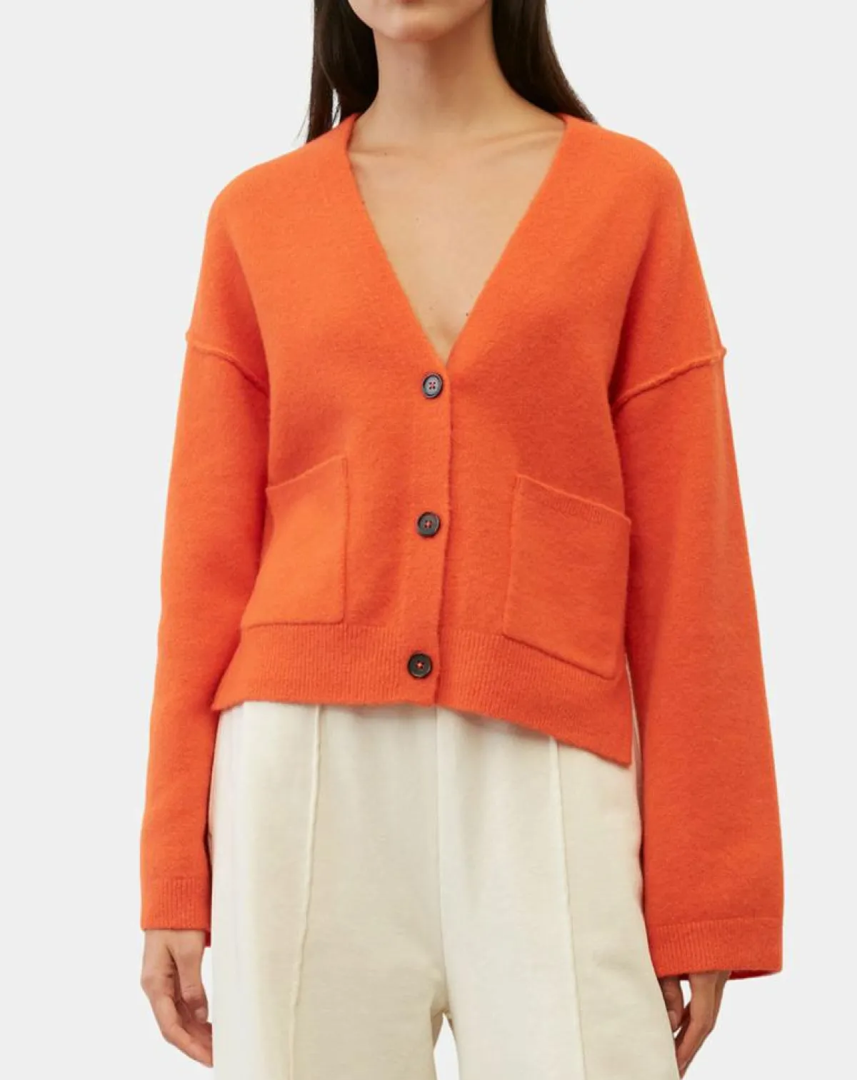 Marc O'Polo Gilets Et Cardigans|Cardigan en Laine mélangée orange