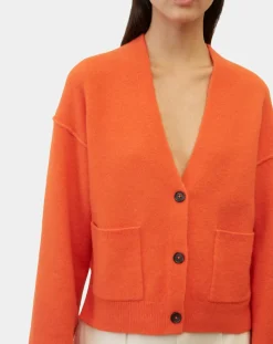 Marc O'Polo Gilets Et Cardigans|Cardigan en Laine mélangée orange