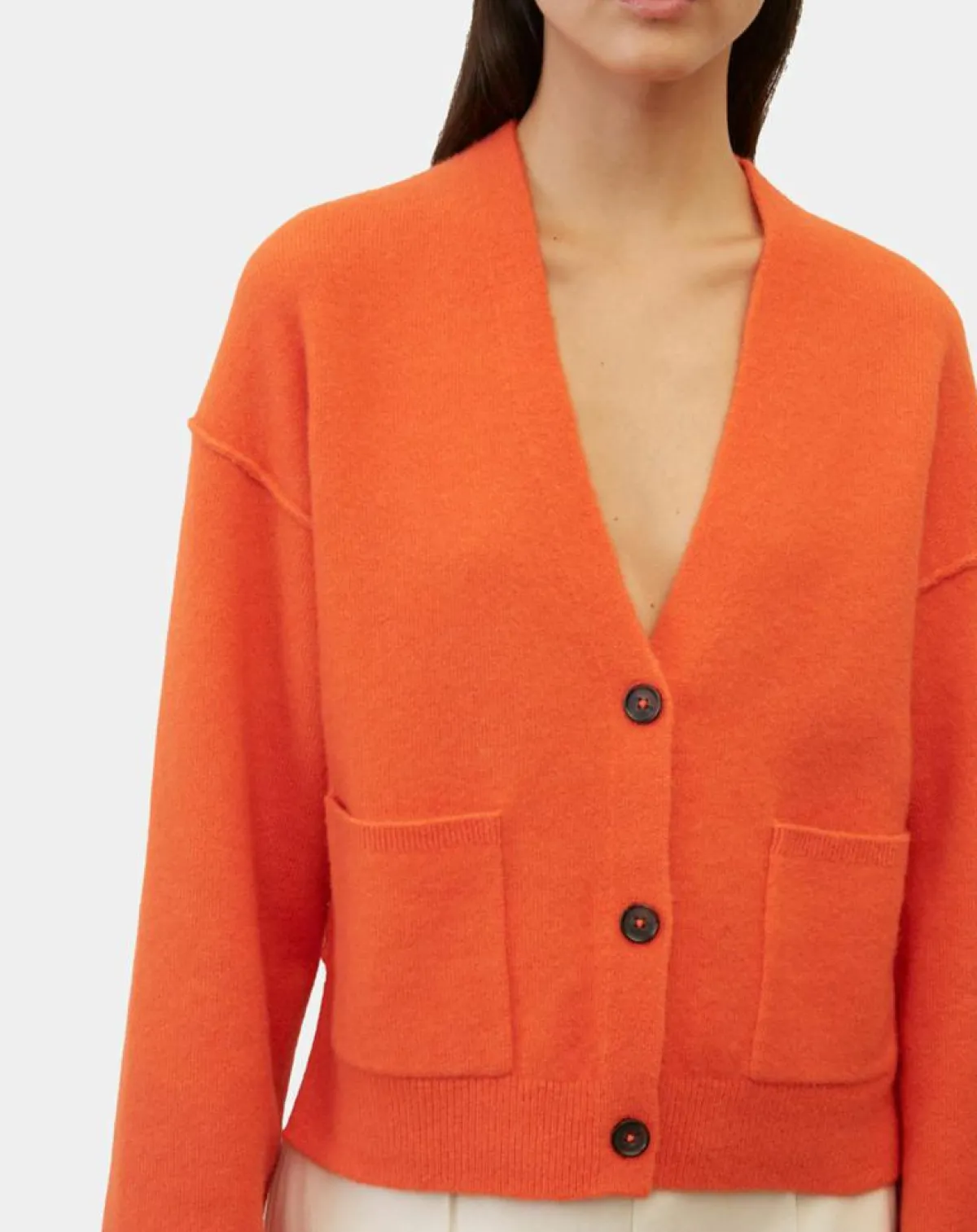 Marc O'Polo Gilets Et Cardigans|Cardigan en Laine mélangée orange