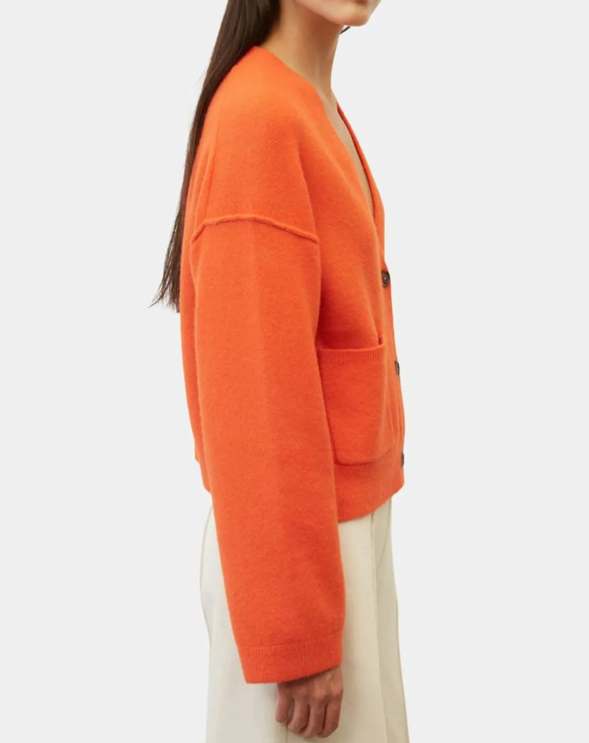 Marc O'Polo Gilets Et Cardigans|Cardigan en Laine mélangée orange