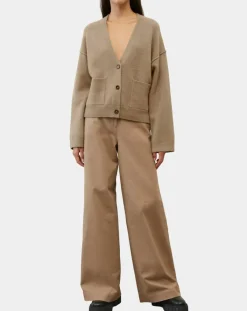 Marc O'Polo Gilets Et Cardigans|Cardigan en Laine mélangée marron clair