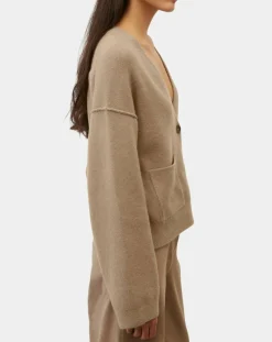 Marc O'Polo Gilets Et Cardigans|Cardigan en Laine mélangée marron clair