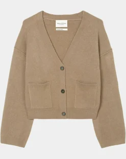 Marc O'Polo Gilets Et Cardigans|Cardigan en Laine mélangée marron clair
