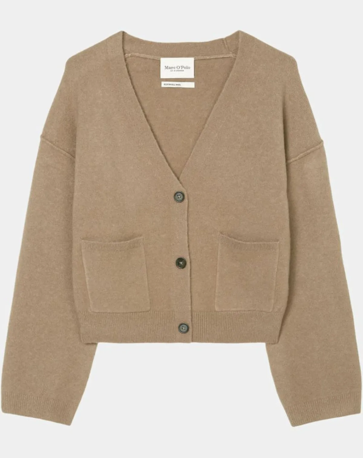 Marc O'Polo Gilets Et Cardigans|Cardigan en Laine mélangée marron clair