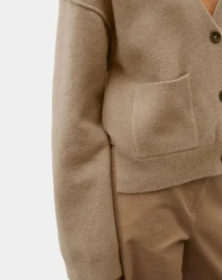 Marc O'Polo Gilets Et Cardigans|Cardigan en Laine mélangée marron clair