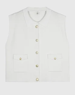 An'ge Gilets Et Cardigans|Cardigan Levamaya blanc