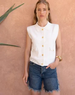 An'ge Gilets Et Cardigans|Cardigan Levamaya ecru