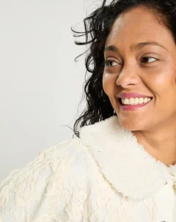 Manoush Gilets Et Cardigans|Cardigan Maille Dentelle ecru