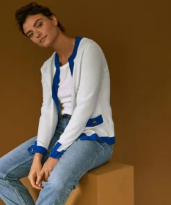Rodier Gilets Et Cardigans|Cardigan Octavie, contraste blanc