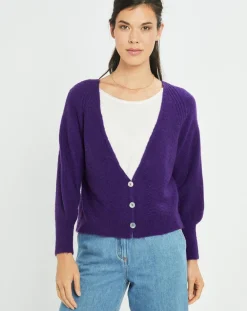 Lauren Vidal Gilets Et Cardigans|Cardigan Store violet