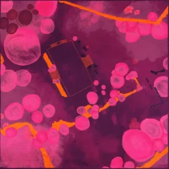 Petrusse Echarpes, Foulards|Carré 100% Soie Alice néon - 105x105 cm