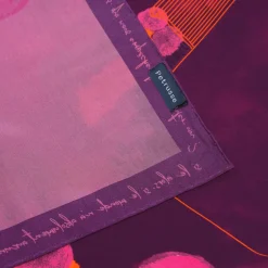 Petrusse Echarpes, Foulards|Carré 100% Soie Alice néon - 105x105 cm