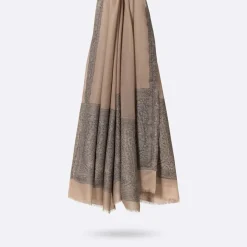 Petrusse Echarpes, Foulards|Carré 100% Soie Elisee sable - 130x200 cm