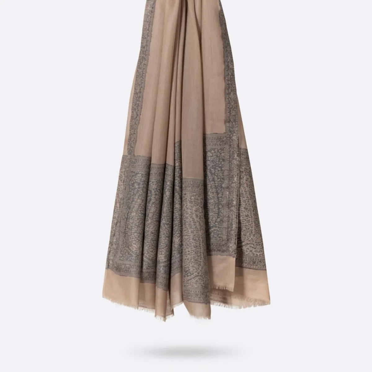 Petrusse Echarpes, Foulards|Carré 100% Soie Elisee sable - 130x200 cm