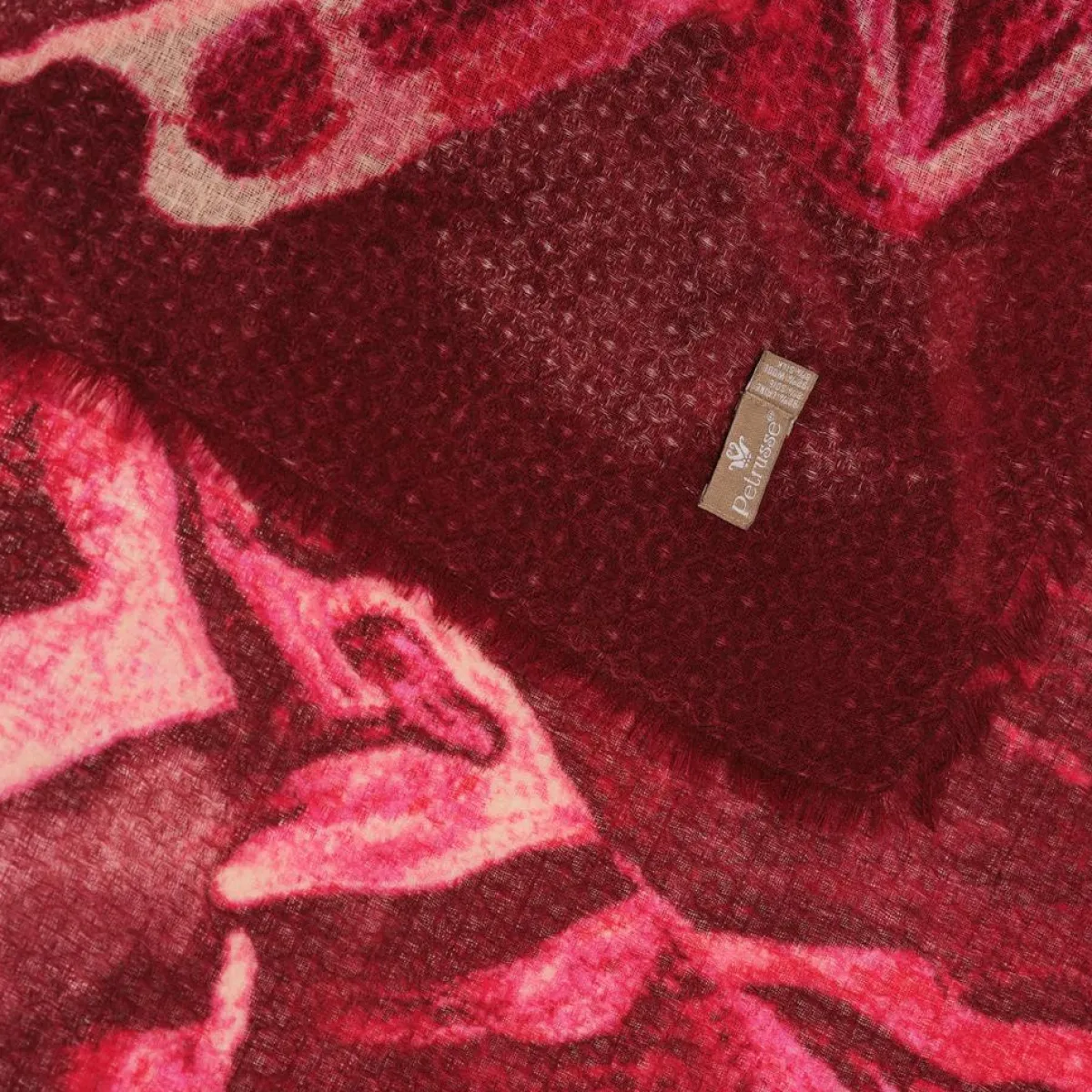 Petrusse Echarpes, Foulards|Carré en Laine mélangée Allure fuchsia - 120x120 cm