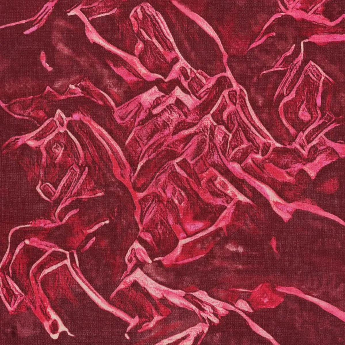Petrusse Echarpes, Foulards|Carré en Laine mélangée Allure fuchsia - 120x120 cm