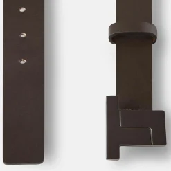 Tara Jarmon Ceintures|Ceinture en Cuir 8 Bis Belt chocolat