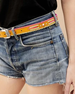 Wild Ceintures|Ceinture en Cuir Dinka ocre