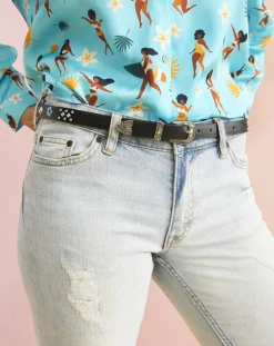 Wild Ceintures|Ceinture en Cuir Discopop noire