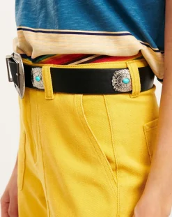 Wild Ceintures|Ceinture en Cuir Kishi noire