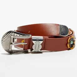 Wild Ceintures|Ceinture en Cuir Marge marron