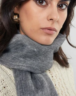 Petrusse Echarpes, Foulards|Écharpe 100% Lin Volage Graphite - 60x190 cm