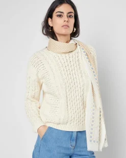 Petrusse Echarpes, Foulards|Écharpe Augustin écrue - 50x200 cm