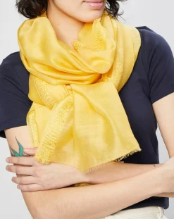 Petrusse Echarpes, Foulards|Écharpe en Laine & Soie Elegie mimosa - 70x200 cm