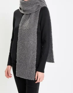 Marc O'Polo Echarpes, Foulards|Écharpe en Laine mélangée et bouclée gris foncé