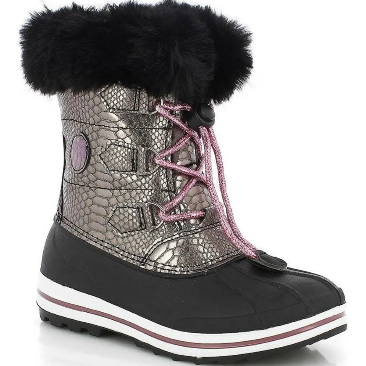 Kimberfeel Bottines|Chaussures de Montagne Diana fourrées noir/argenté