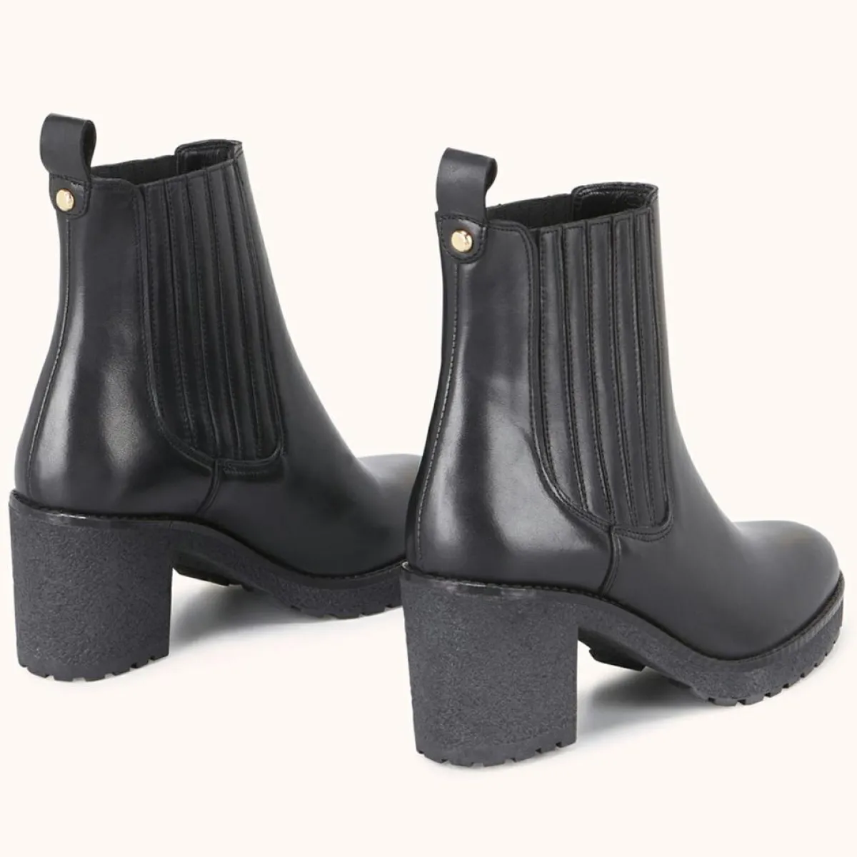 Cosmoparis Bottines|Chelsea boots en Cuir Bena noirs - Talon 7 cm