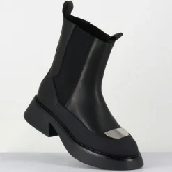 Garrice Lab Bottines|Chelsea Boots en Cuir bike noires