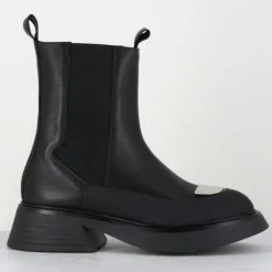 Garrice Lab Bottines|Chelsea Boots en Cuir bike noires