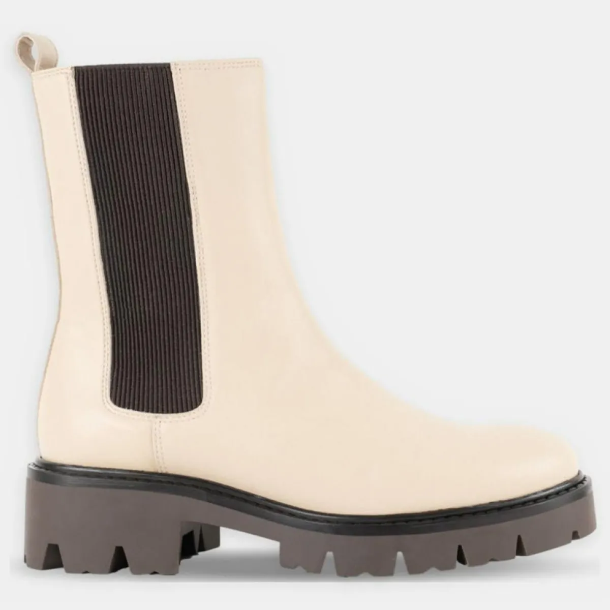Bobbies Bottines|Chelsea Boots en Cuir écrues