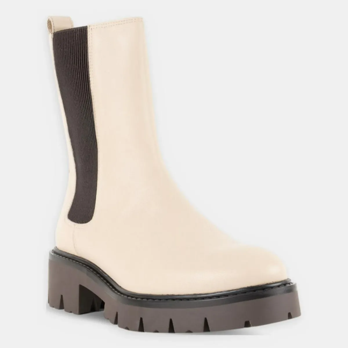 Bobbies Bottines|Chelsea Boots en Cuir écrues