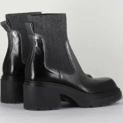 Garrice Lab Bottines|Chelsea boots en Cuir Gusto anthracite - Talon 6 cm