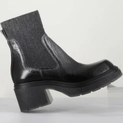 Garrice Lab Bottines|Chelsea boots en Cuir Gusto anthracite - Talon 6 cm