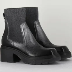 Garrice Lab Bottines|Chelsea boots en Cuir Gusto anthracite - Talon 6 cm