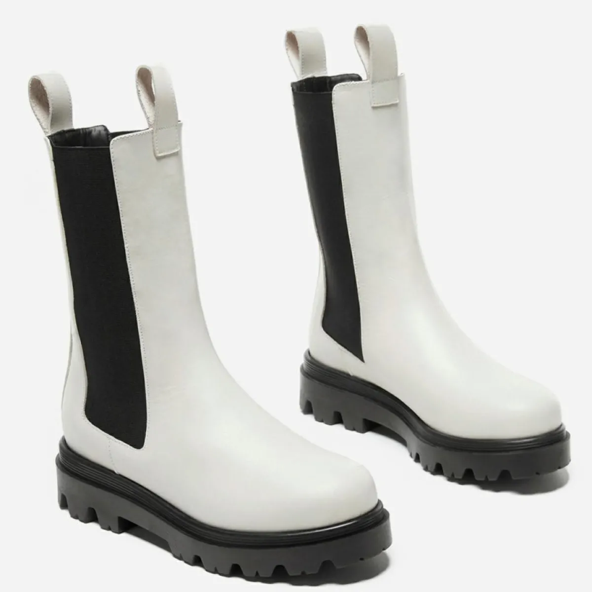 Flattered Bottines|Chelsea boots en Cuir Lia crème