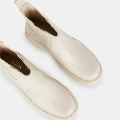 Ash Bottines|Chelsea Boots en Cuir Links beiges - Talon 6 cm