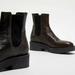 Garrice Lab Bottines|Chelsea boots en Cuir marron - Talon 4.5 cm